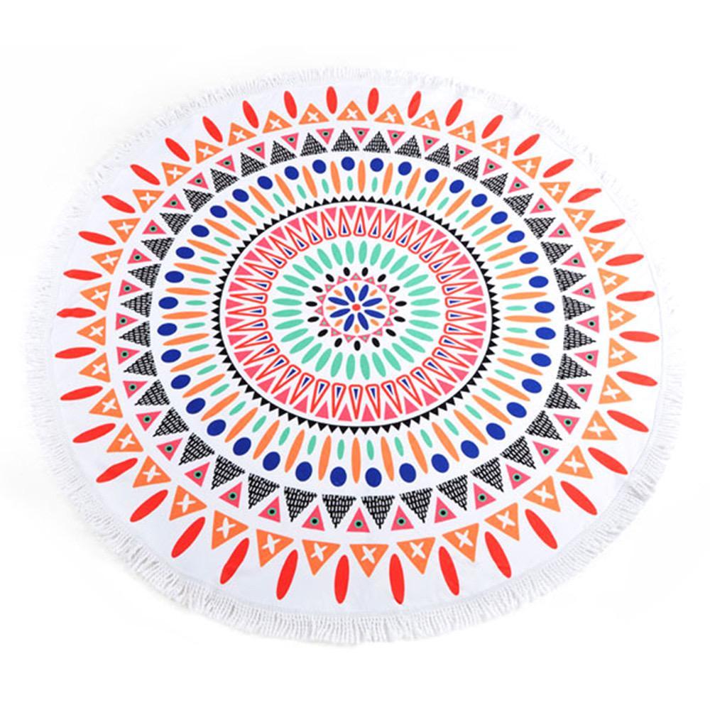 Multi-Color Round Beach Towel