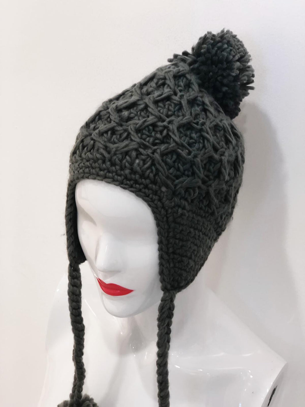 Gray 'Avery' Pom Pom Beanie