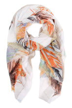 Load image into Gallery viewer, KHAKI PRINTED FRINGE SCARF
