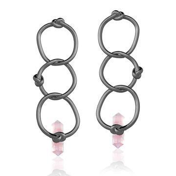 Knot II Black Rhodium Earring