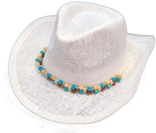 White 'Haven' Wooden Cowboy Hat