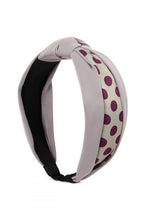 Load image into Gallery viewer, GRAY HALF TONED POLKA DOTS TIED HAIR BAND
