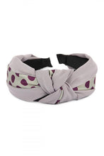 Load image into Gallery viewer, GRAY HALF TONED POLKA DOTS TIED HAIR BAND
