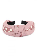 Load image into Gallery viewer, PINK HALF TONED POLKA DOTS TIED HAIR BAND
