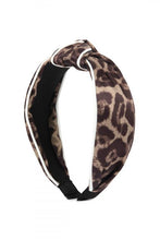 Load image into Gallery viewer, BROWN LEOPARD KNOTTED HAIR BAND
