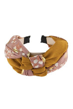 Load image into Gallery viewer, PINK DOUBLE KNOTTED FABRIC HEADBAND
