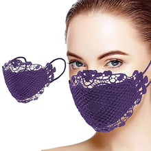 Load image into Gallery viewer, Purple Lace &#39;Couture Collection&#39; Face Mask
