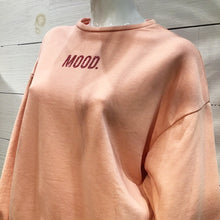 Load image into Gallery viewer, &quot;MOOD&quot; Glitter Coral Crew Neck Sweater
