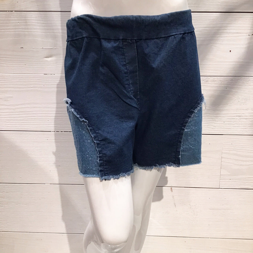 Sequin Denim Italian Shorts