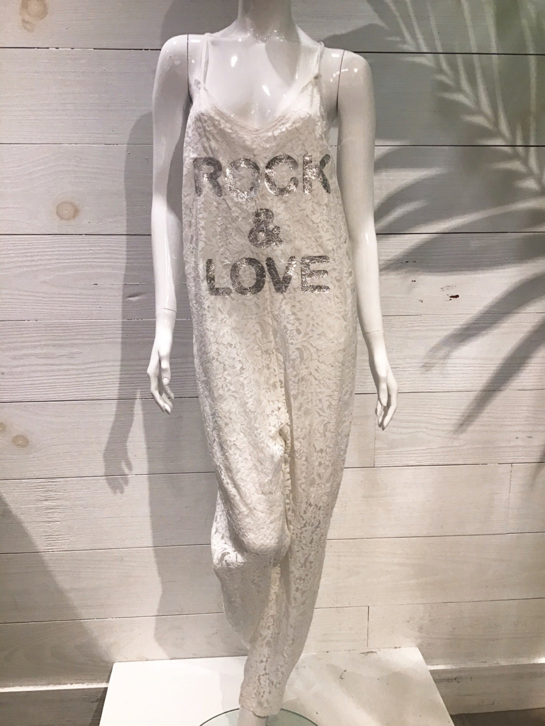 'Rock & Love' White Lace Italian Jumpsuit