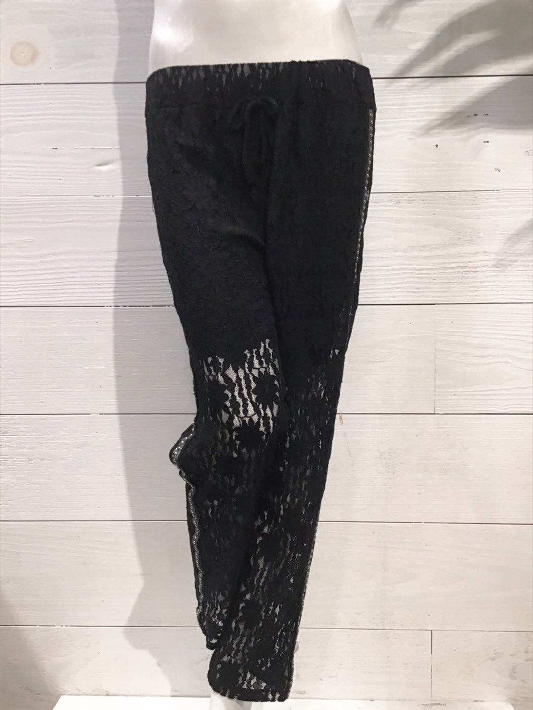 Black Lace Italian Pant