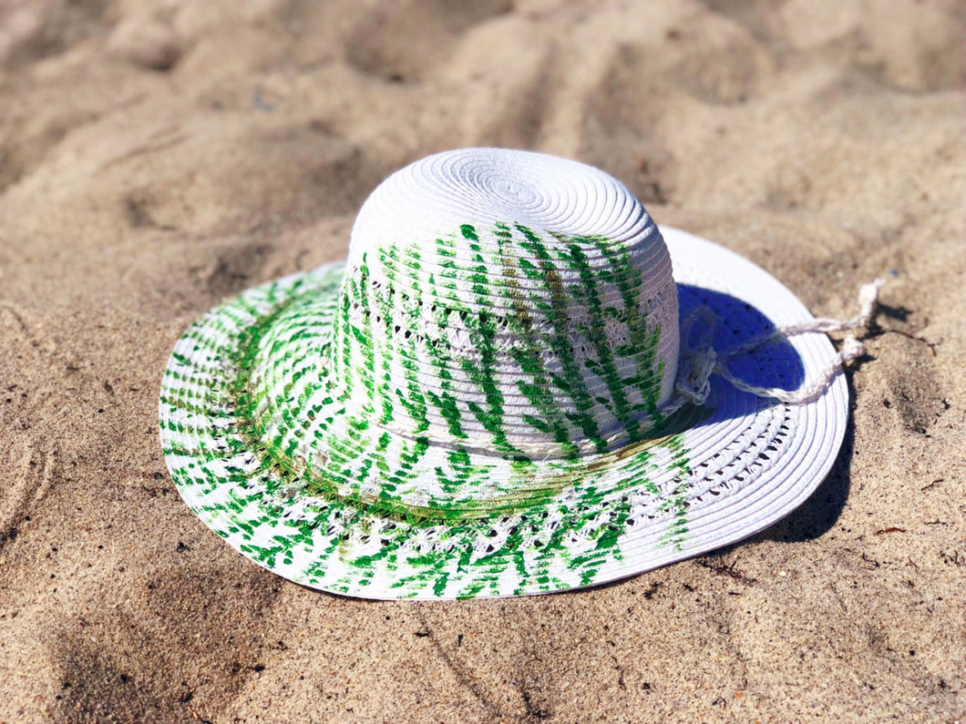 Leaf Handpainted 'Floral' Hat