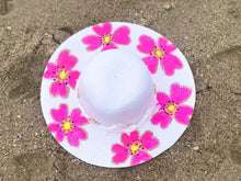 Load image into Gallery viewer, Fuchsia &#39;Hibiscus&#39; HandMade Sun Hat
