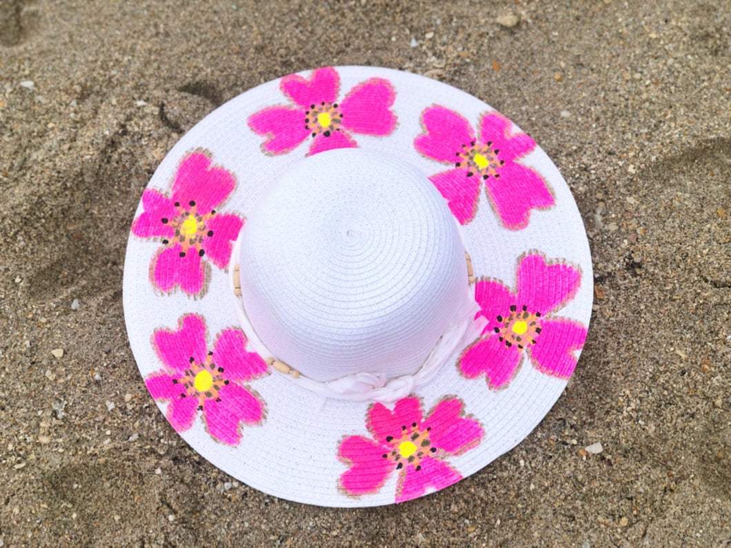 Fuchsia 'Hibiscus' HandMade Sun Hat