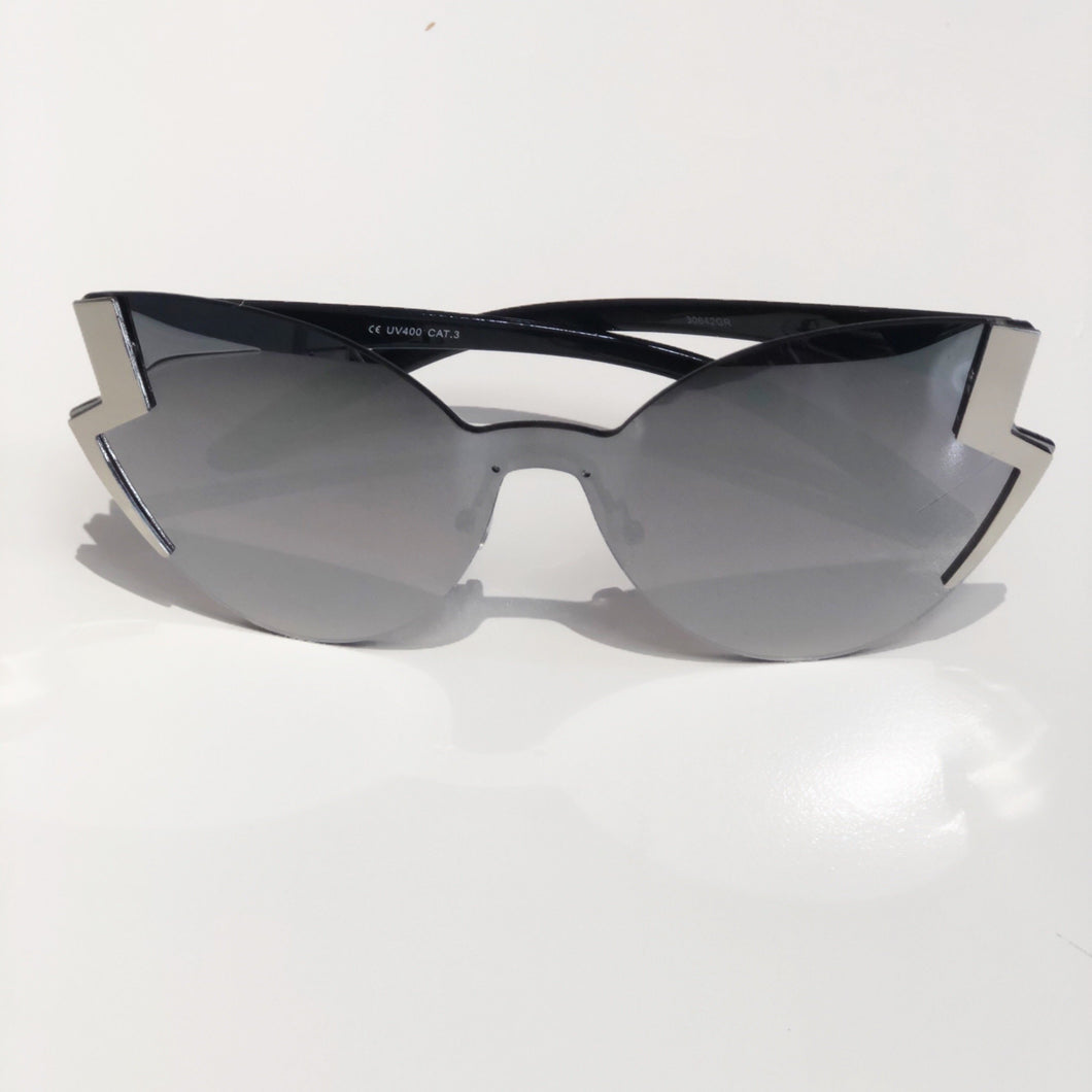 Silver 'Lighting' Reflective Mirror Sunglass