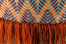 Load image into Gallery viewer, Artisan Red Orange Fringe Tote
