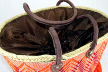 Load image into Gallery viewer, Artisan Red Orange Fringe Tote
